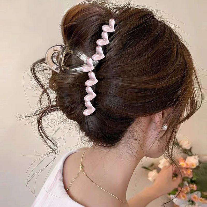 Elegant Large Hair Claw for Thick Hair, New Simple Hair Clip, Back of Head Shark Clip, Cartoon Dog Biscuit Hair Accessory