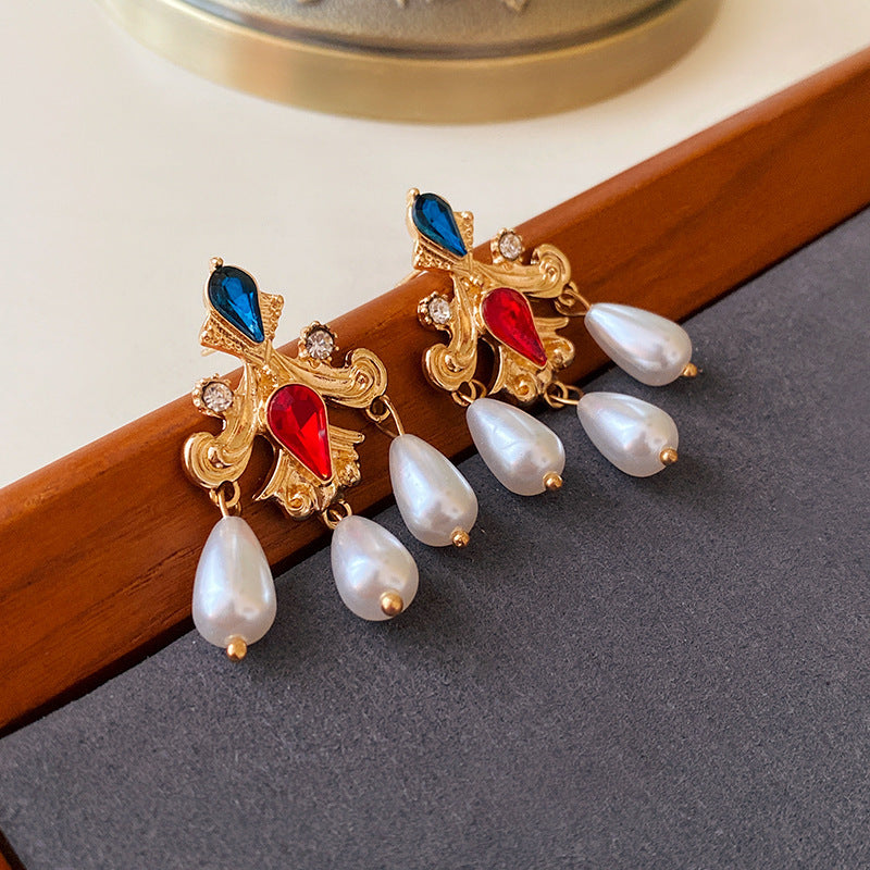 Vintage Earrings Fashion Versatile Ear Jewelry Niche Light Luxury High-end Accessories