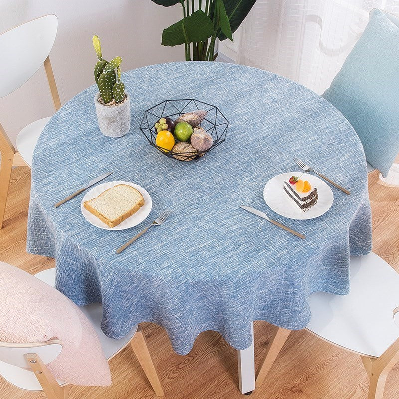 .. Simple Restaurant Fresh Creative Dining Table Simple Chinese round Tablecloth Fabric round Household Plain Stool