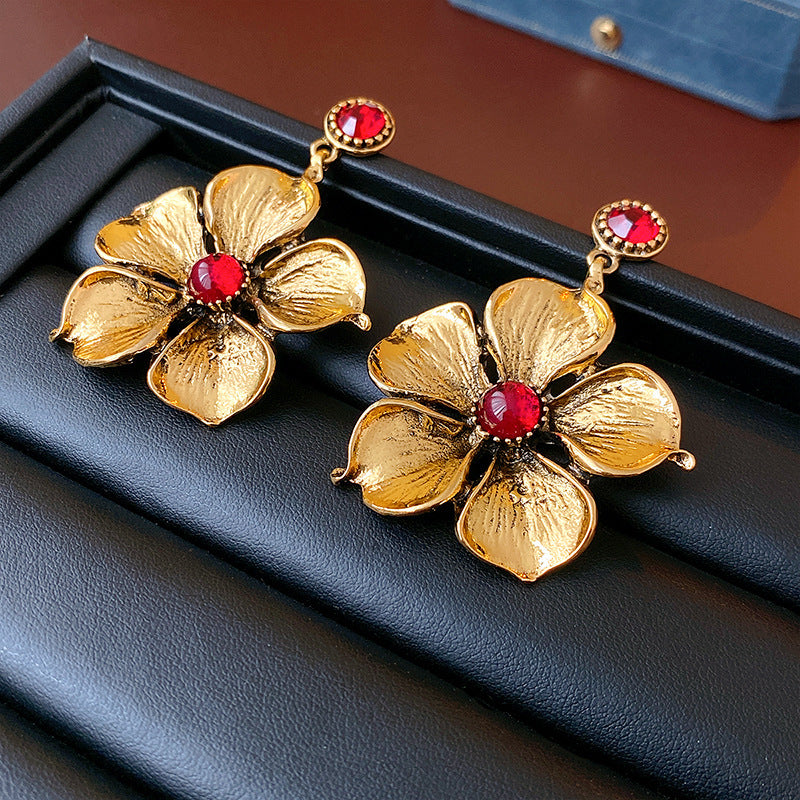 Vintage Earrings Fashion Versatile Ear Jewelry Niche Light Luxury High-end Accessories