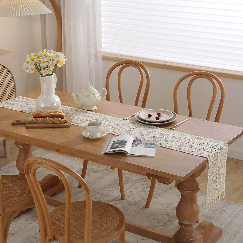 Henggang American Country Style Handwoven Table Runner Tablecloth Strip Tablecloth Coffee Table Cloth Tea Mat Cotton Linen Artistic Table Runner Wholesale