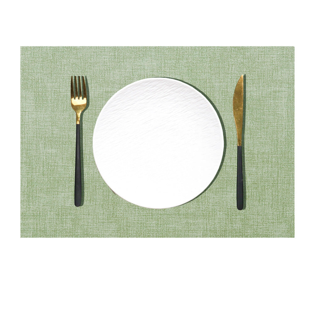 Western Dining Mat Square Cloth Pattern Household Dining Mat Bowl Mat Hotel Leather Dining Table Mat Waterproof Oilproof Heat Insulation Mat