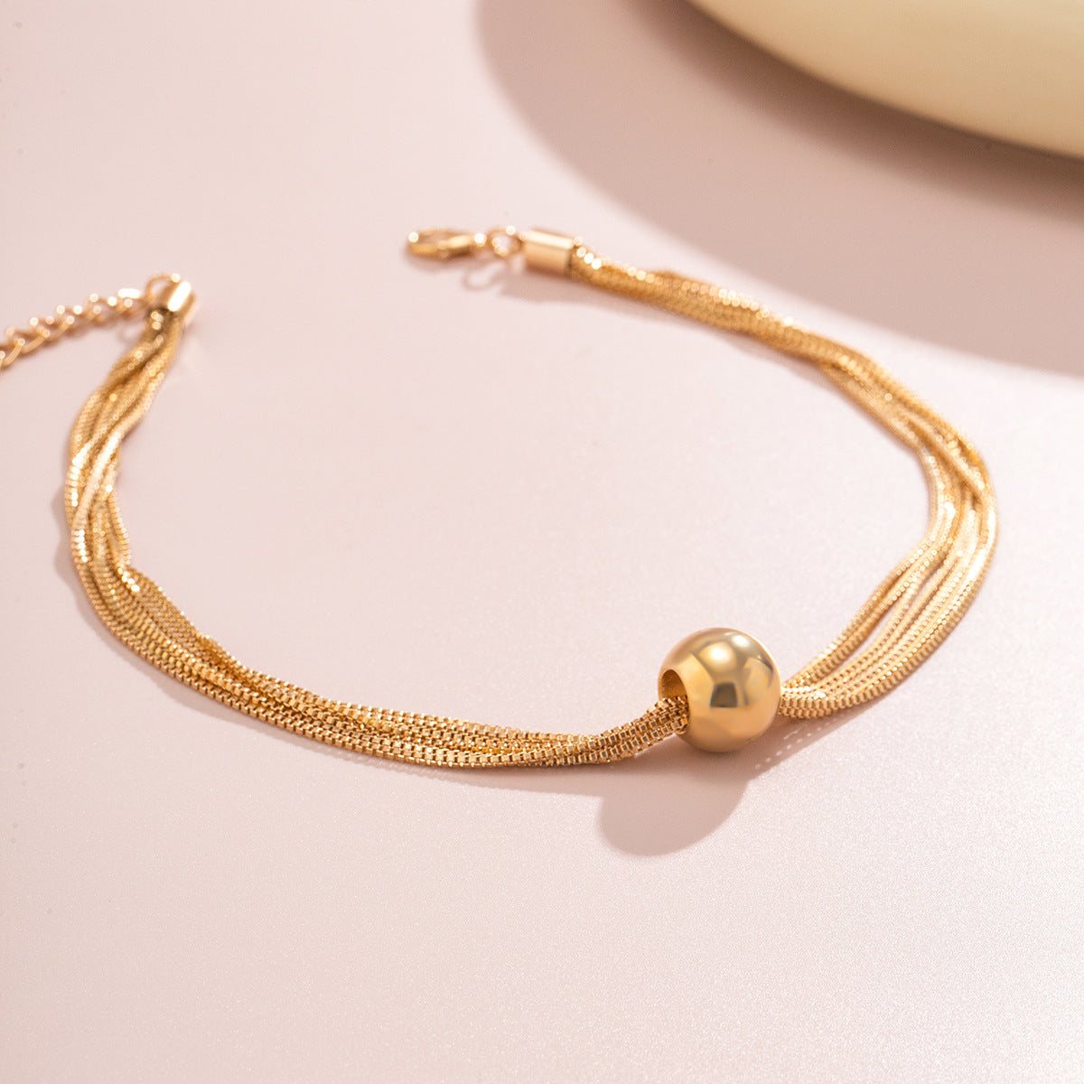 Cross-Border Exaggerated Punk Multi-Layer Chain Stacked Necklace Simple Niche Geometric Ball Personality Choker Necklace