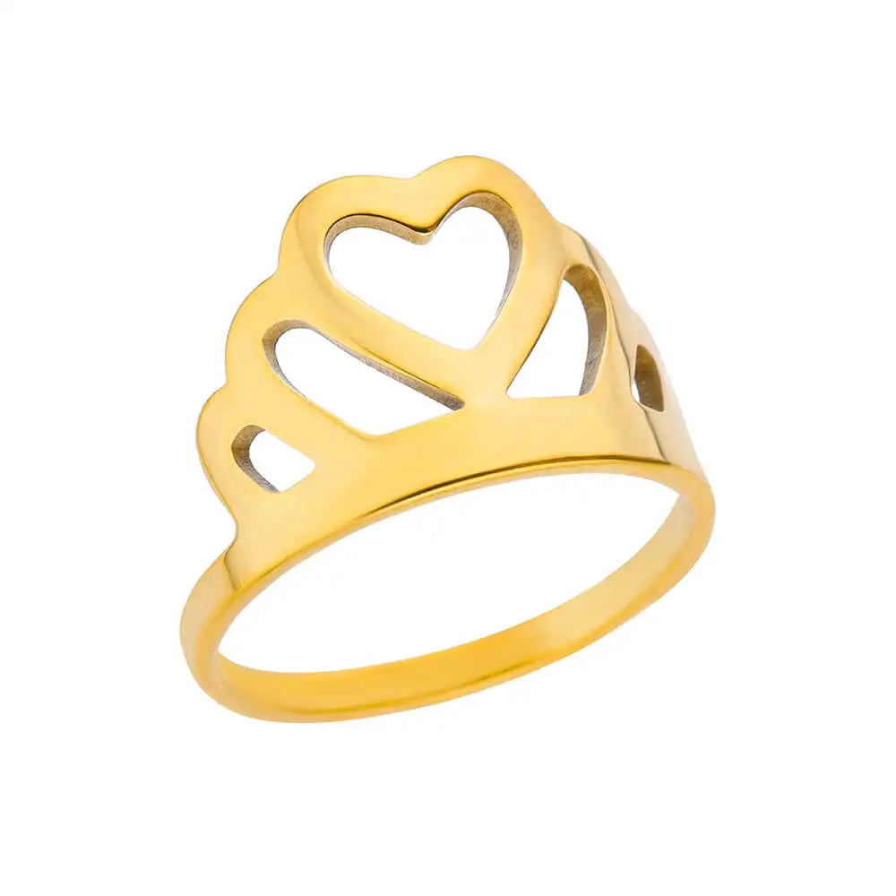 Romantic Letter Love Ring For Women Geometric Creative Finger Rings Engagemen Wedding Couple Stainless Steel Jewelry Gift