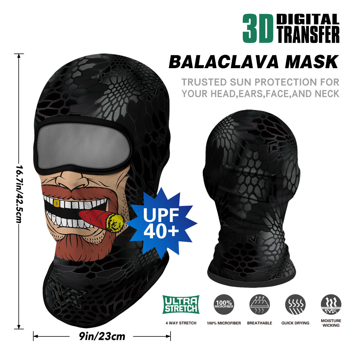 Summer Sun-Proof Headgear Men's and Women's Outdoor Motorcycle Riding Helmet Lining Headgear Fishing Funny Facekini Face Protection Face Mask