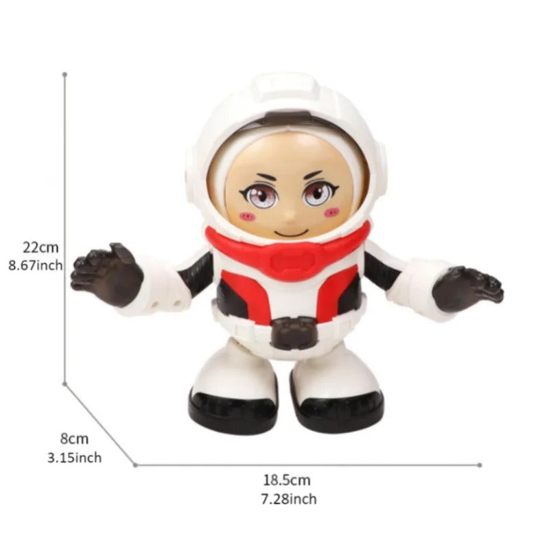 Electric Cartoon Astronaut Toy Can Cover The Head Simulation Astronaut Dancing Toy with Dynamic Light Space Dance ABS Material