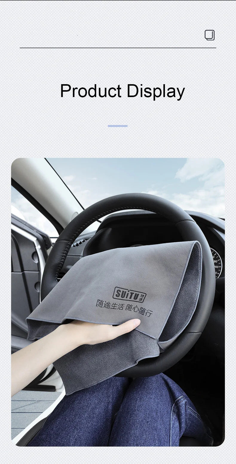 With the way to wash the car towel wiping cloth special absorbent car interior car chamois leather wipes do not lose hair double