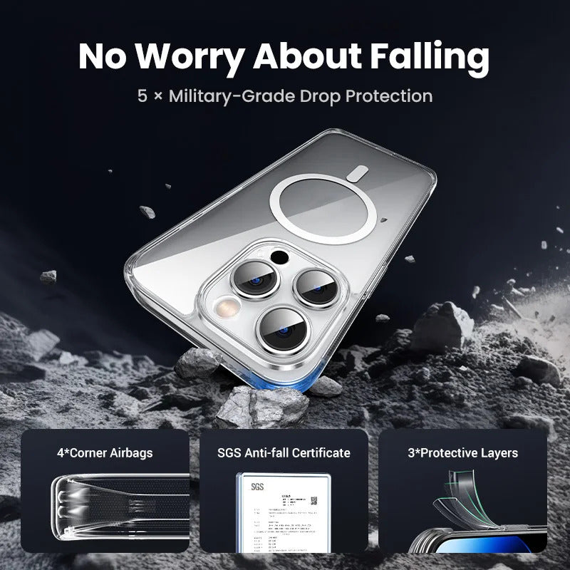 UGREEN Magnetic Case for iPhone 16 15 14 13 Pro Max Case Shockproof Cover for iPhone 16 Pro Max 15 Plus 16pro Macsafe TPU Cases