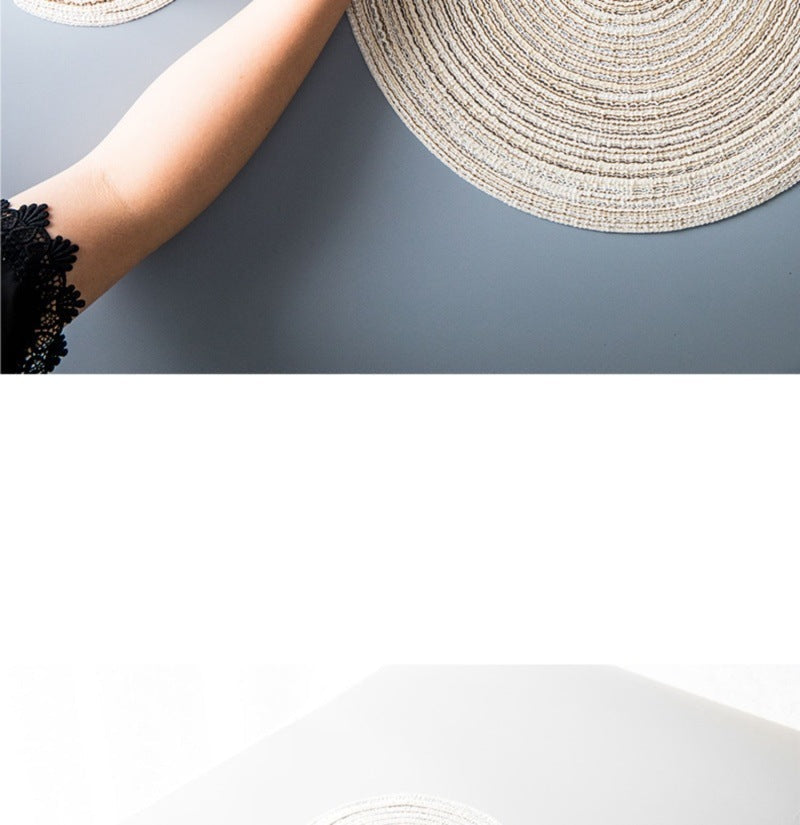 Placemat Woven Coaster Heat Insulation Mat Ins Feng Shui Kettle Mat Household Anti-scalding Dish Plate Bowl Mat Western Dining Table Mat
