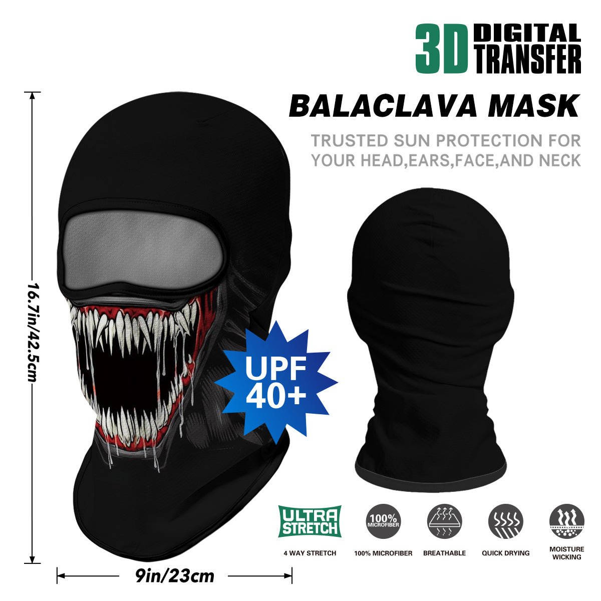 Summer Sun-Proof Headgear Men's and Women's Outdoor Motorcycle Riding Helmet Lining Headgear Fishing Funny Facekini Face Protection Face Mask