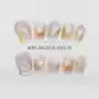 "Silver Sand Dream" Handmade Press-on Nails, Gradient Contrast Color with High-end Whitening, Gentle Ambient Vibe Nail Art