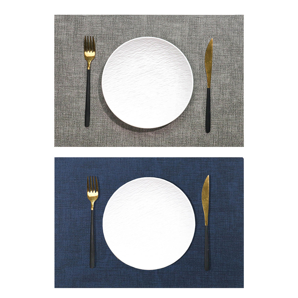 Western Dining Mat Square Cloth Pattern Household Dining Mat Bowl Mat Hotel Leather Dining Table Mat Waterproof Oilproof Heat Insulation Mat