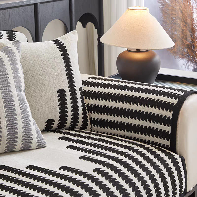 Fabric Chenille Sofa Cushion Four Seasons Autumn Winter Seat Cushion Modern Simple Sofa Cover Throw Blanket Cloth Leather