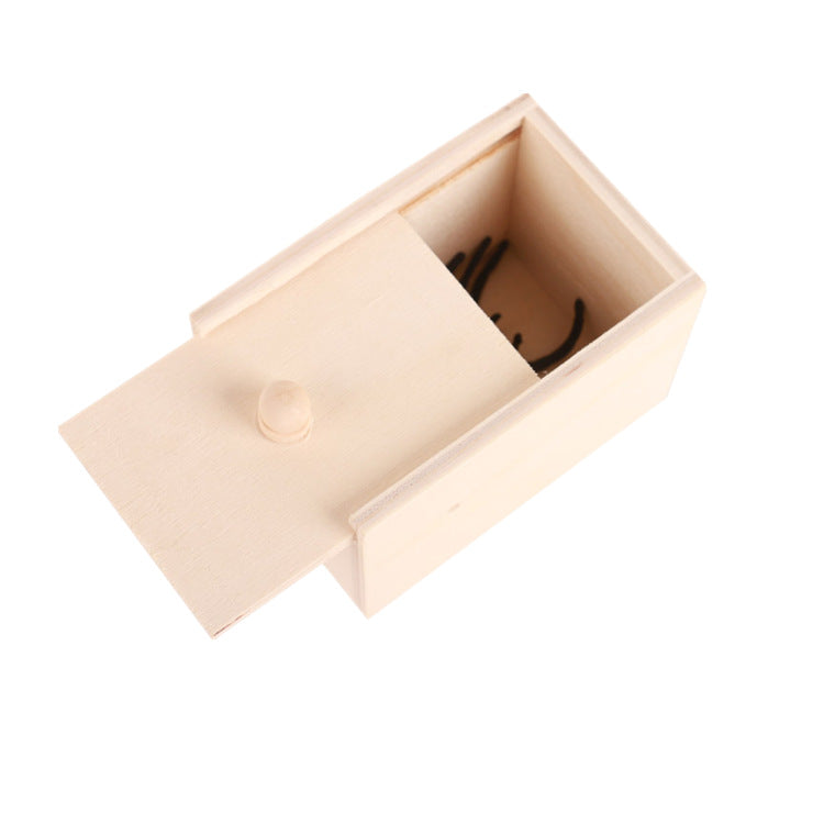 Tricky Spider Box Prank Toy Scare Box Prank Spider Box Scary Horror Small Wooden Box