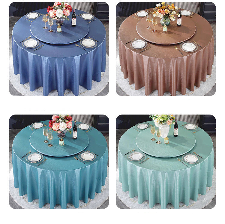 PU Non-Washable Tablecloth Waterproof Heat-Resistant Oil-Resistant Hotel Restaurant High-End Luxury Home Use Rotating Table Non-Washable Tablecloth