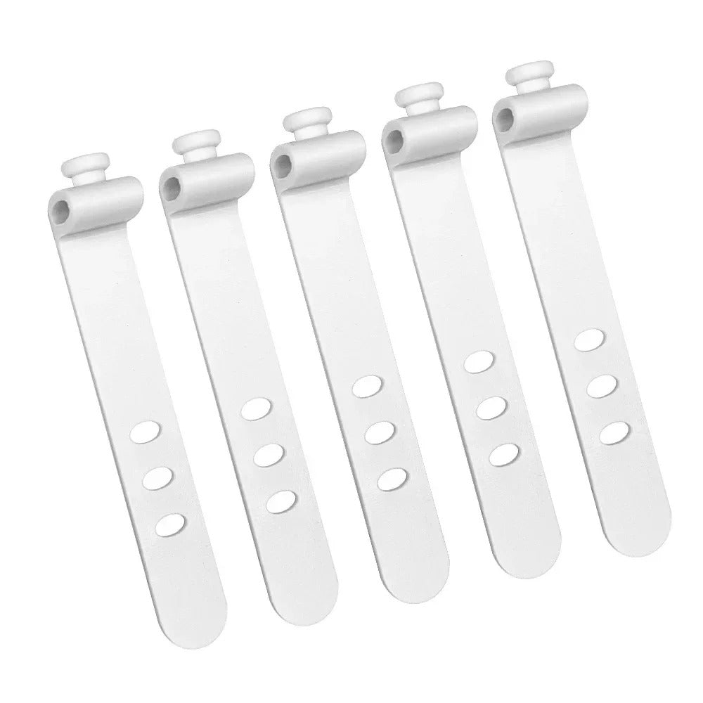 5PCS Reusable Cable Organizer Earphone Clip Charger Cord Management 3 Hole Line Storge Holder Line Bobbin Winder Straps