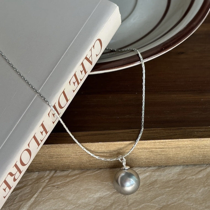 Li Luo New S925Sterling Silver Pearl Necklace Accessory for Women, Non-Fading, High-End Feel, Versatile Spring/Summer Clavicle Chain Wholesale