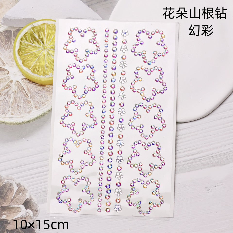Glitter Gradient Butterfly Wing Tattoo Eye Corner Face Stickers Children's Eye Makeup DIY Stickers Fish Scale Performance Catwalk