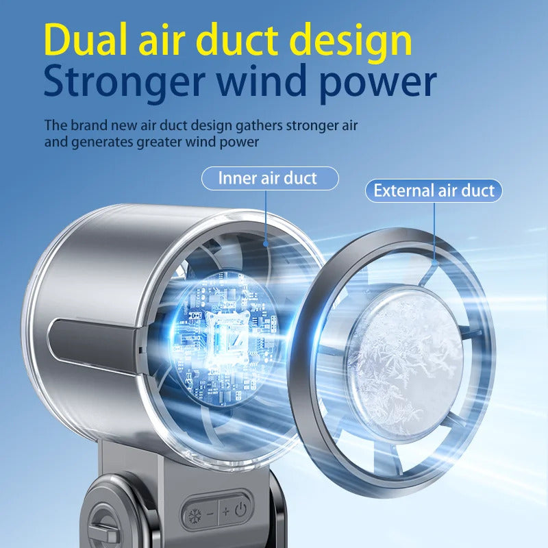 Ultra-Portable Fan Blast! 💨 ❄️ Foldable Powerful Cooling Anywhere