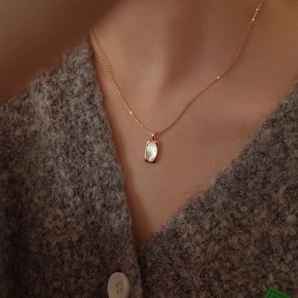 Li Luo New S925Sterling Silver Pearl Necklace Accessory for Women, Non-Fading, High-End Feel, Versatile Spring/Summer Clavicle Chain Wholesale
