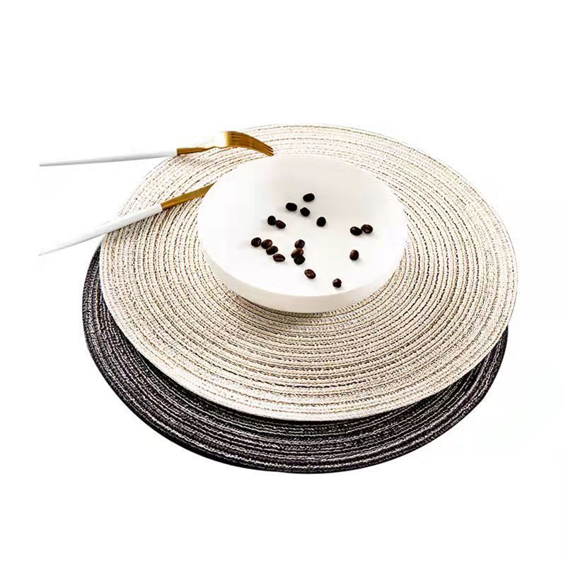 Placemat Woven Coaster Heat Insulation Mat Ins Feng Shui Kettle Mat Household Anti-scalding Dish Plate Bowl Mat Western Dining Table Mat