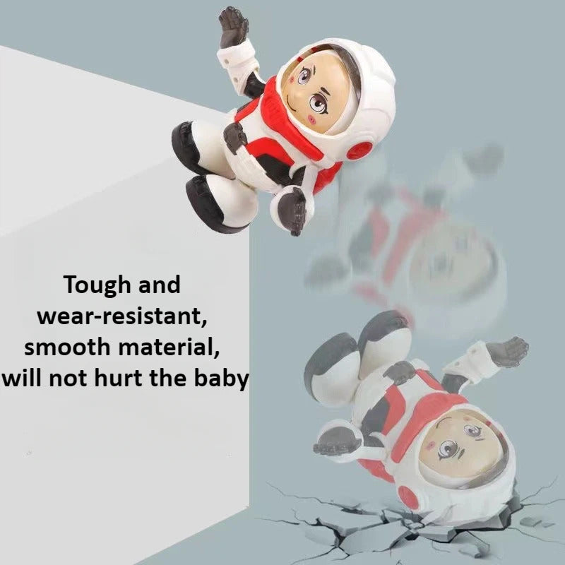Electric Cartoon Astronaut Toy Can Cover The Head Simulation Astronaut Dancing Toy with Dynamic Light Space Dance ABS Material