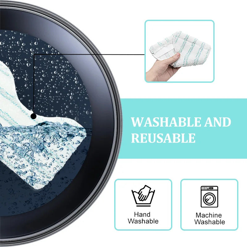 Microfiber Rags Cover for Leifheit Tile and Bathtub Wiper, Flexible Pad, Dry and Wet Usage, Mop Floor Clean Cloths, 3PCs