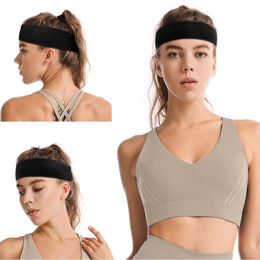 Women Non-Slip Headband Stylish Sports Hairband Women Hair Soft Elastic Headband for Workout Yoga Running