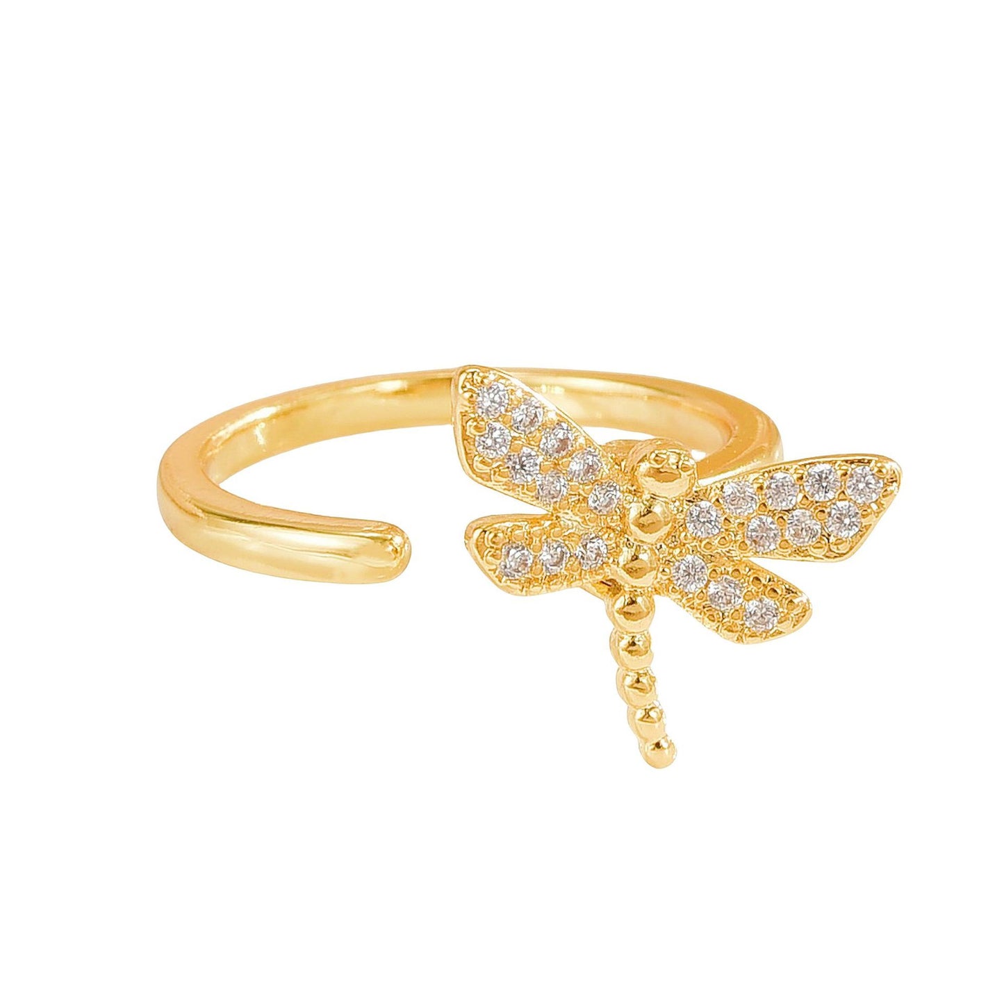 Rotating Ring for Women, Copper Gold Plated, Non-Fading, Elegant and Luxurious, Adjustable Daisy, Star, Moon, Zircon, European and American Cross-Border