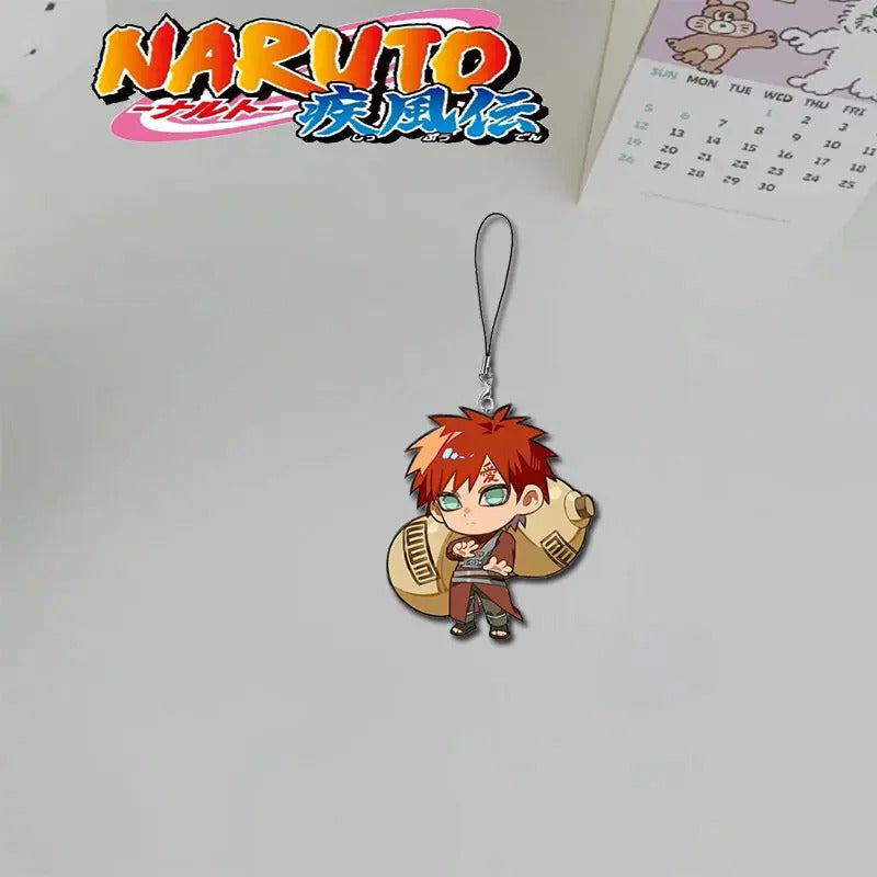 Naruto 2D Sasuke Kakashi Haruno Sakura anime peripheral cartoon mobile phone chain mobile phone lanyard high-value wholesale