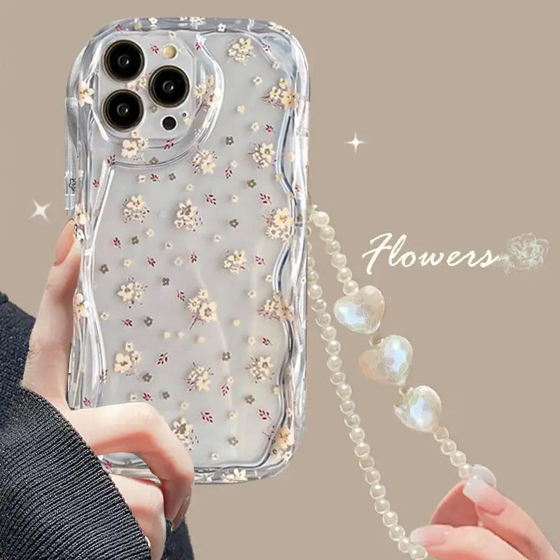 Fashion Butterfly Phone Case for Iphone 15 16 Pro Max 16e 11 12 13 14 Pro Max 16 Plus XR 13 Mini Cover with Heart Bracelet Chain