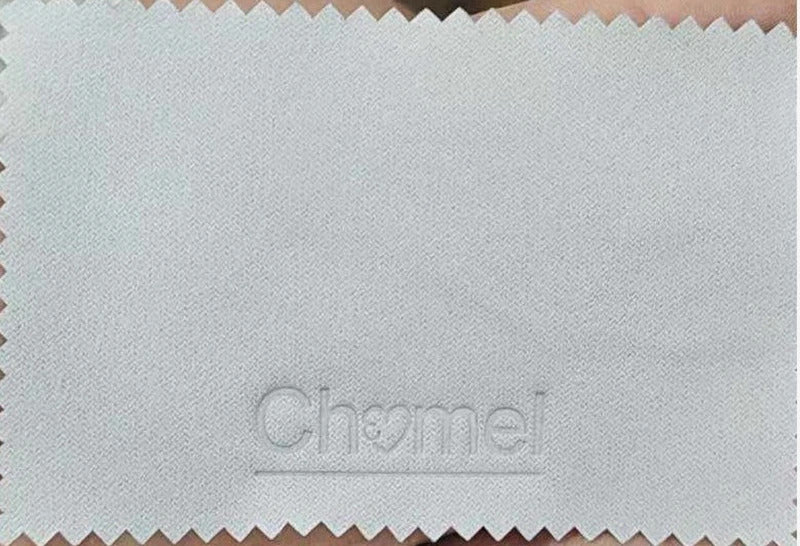 100pcs Emboss Custom LOGO 8*8cm Silver Polish opp bags Cloth for silver Jewelry Cleaner Blue Microfiber suede fabric material