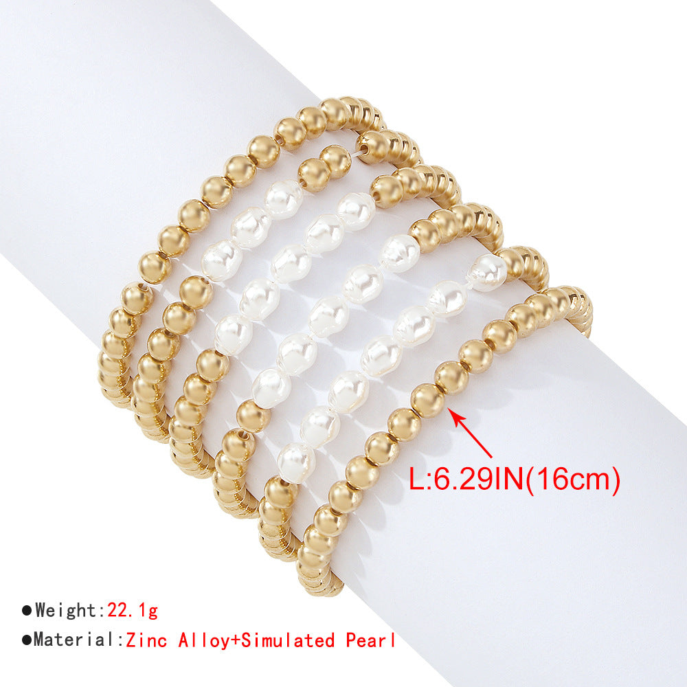 New Exaggerated Alloy Thick Chain Multi-layer Bracelet for Women European and American Fashion Gold Bangle