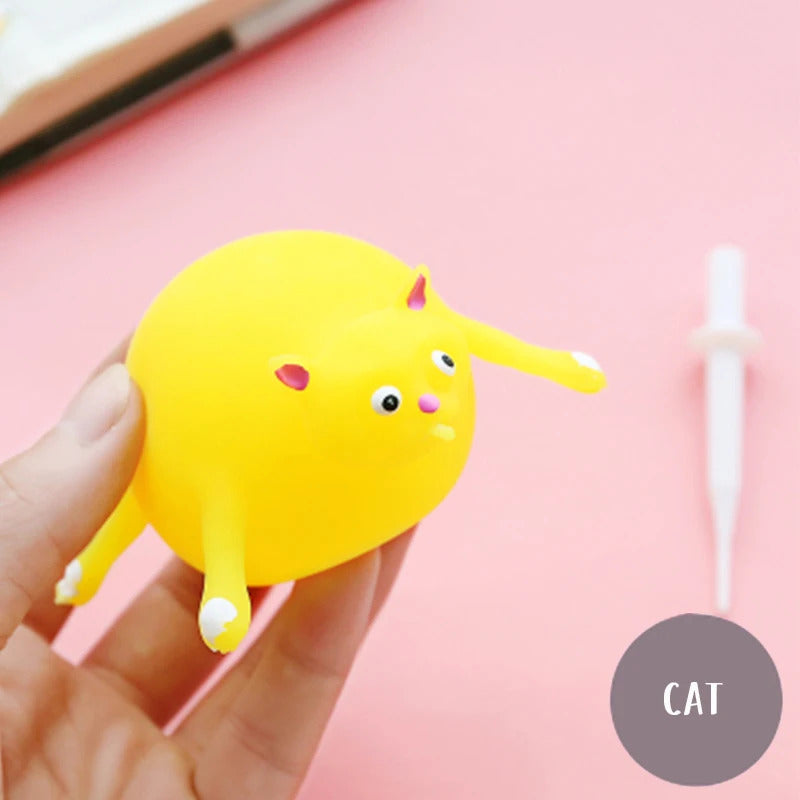 Creative soft rubber inflatable chicken hippo pop up animal blow Balloon animal Stress Relief squeeze toy prank gift