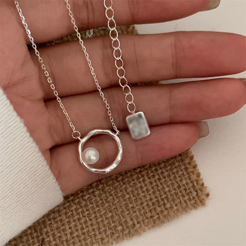 Li Luo New S925Sterling Silver Pearl Necklace Accessory for Women, Non-Fading, High-End Feel, Versatile Spring/Summer Clavicle Chain Wholesale