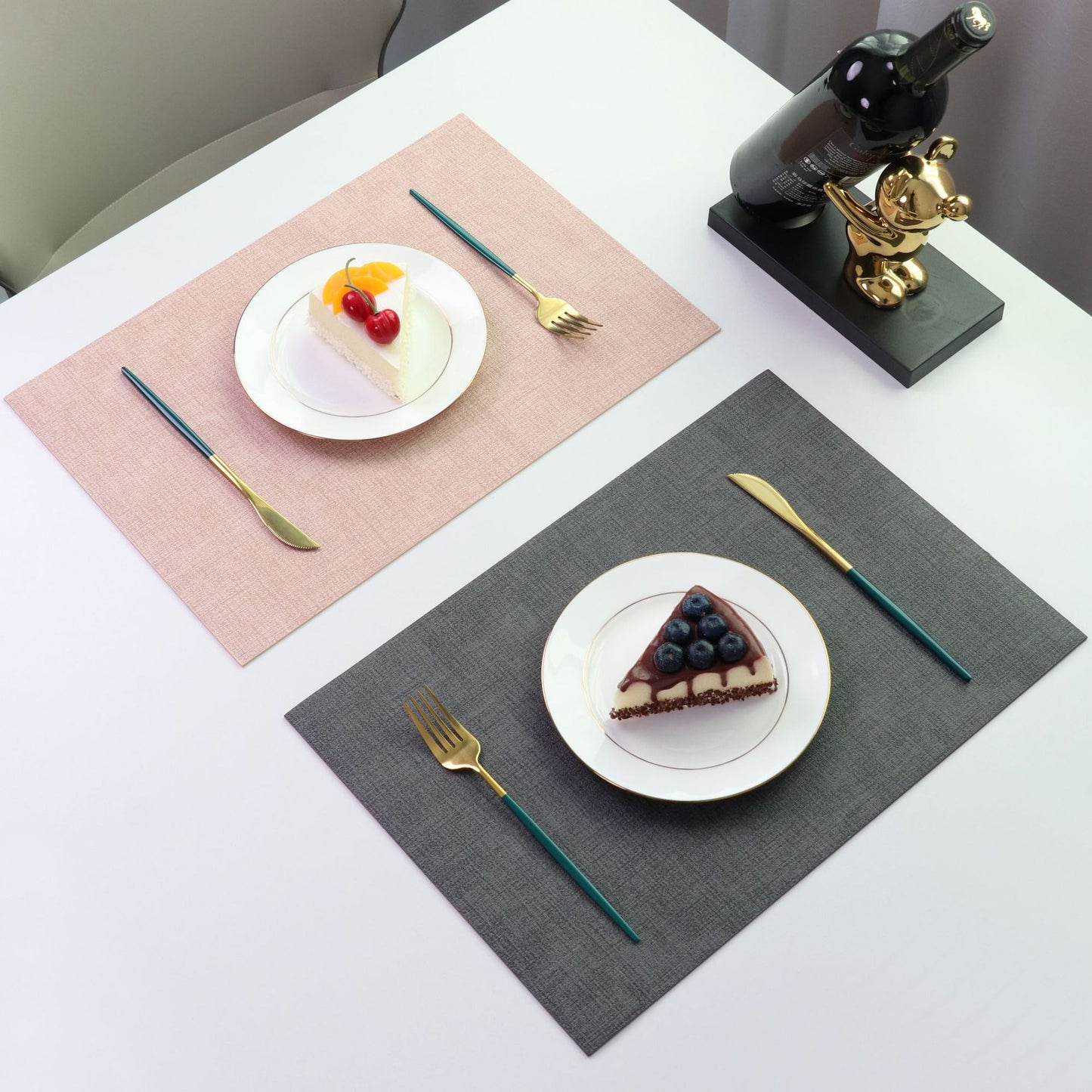 Washable Placemats Tablecloth Tea Cup Mat Textured Dining Table Mat Heat Resistant Insulation Mat High-end Western Dining Mat Coaster