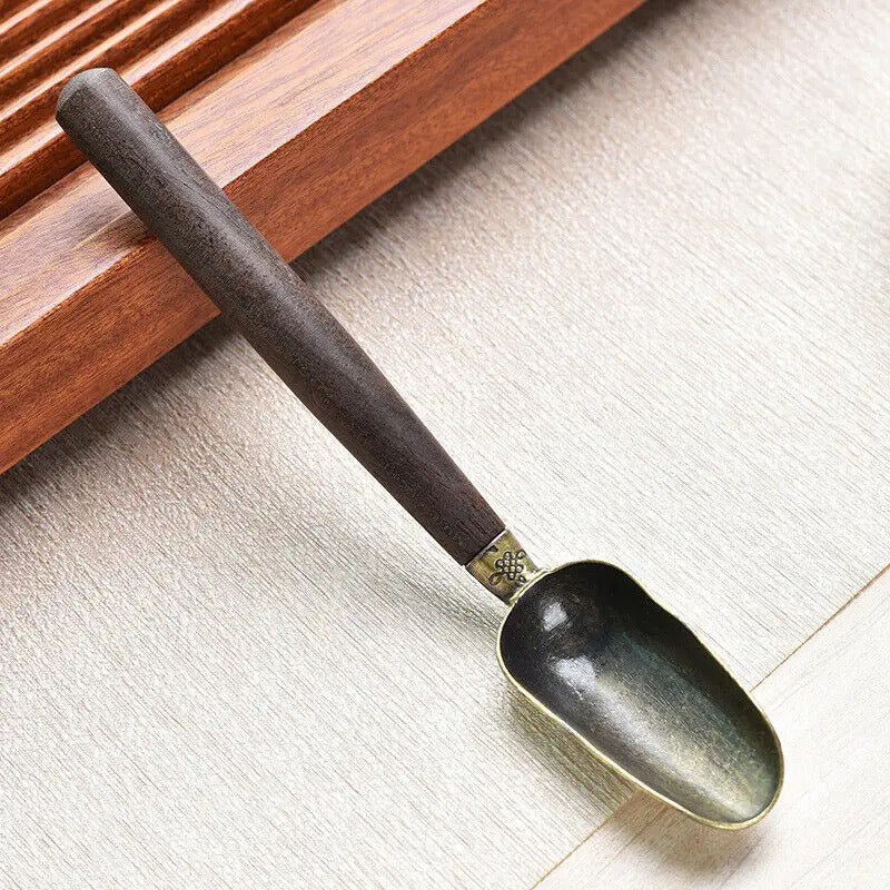 1 Pcs Wooden Handle Ebony for Tea Shovel Tableware Teaspoons Coffee Scoops Kitchen Coffee Spoon