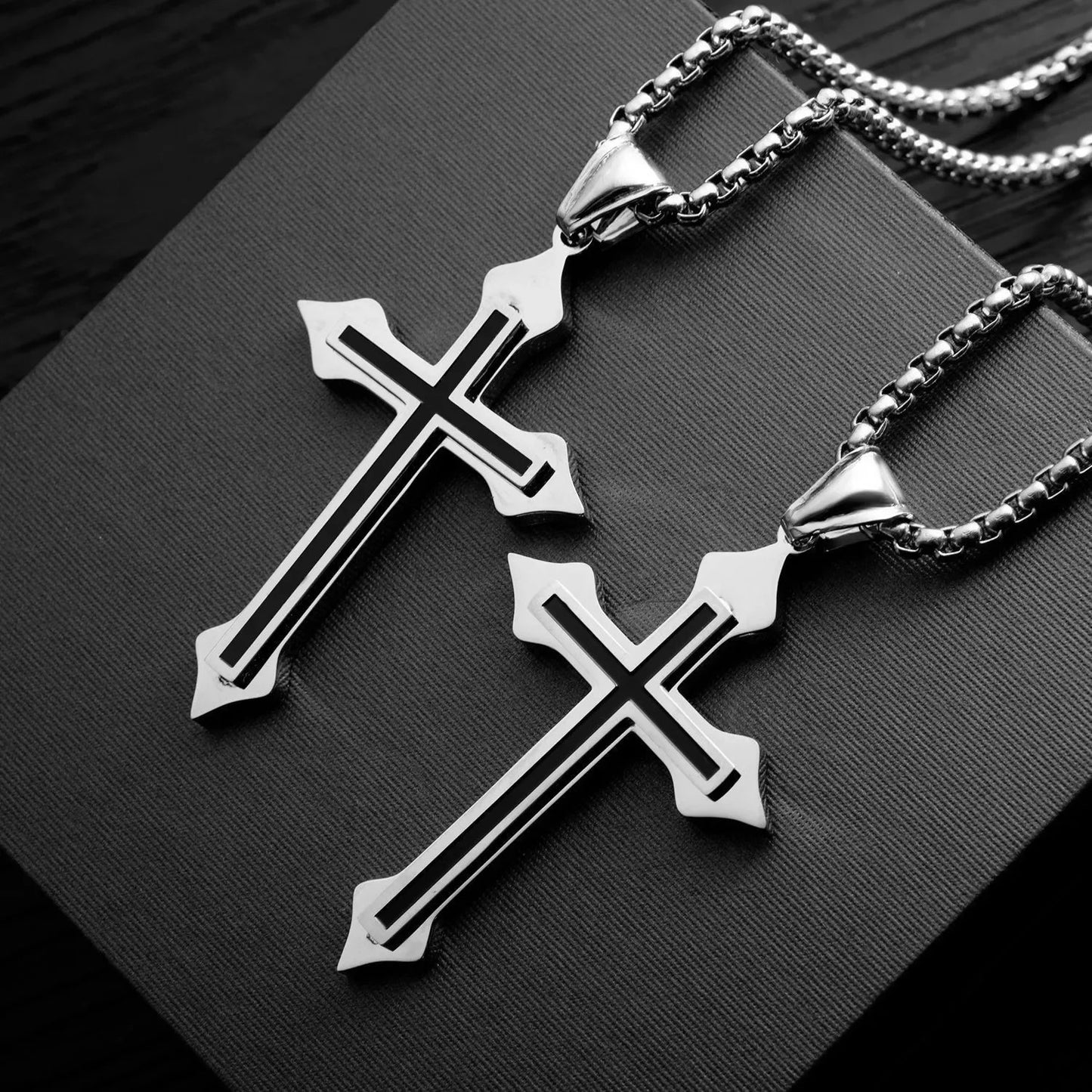 Y2K Punk Cross Pendant Necklace for Women Gothic Clavicle Vintage Chain Choker Necklace Aesthetic Party Gifts Fashion Jewelry