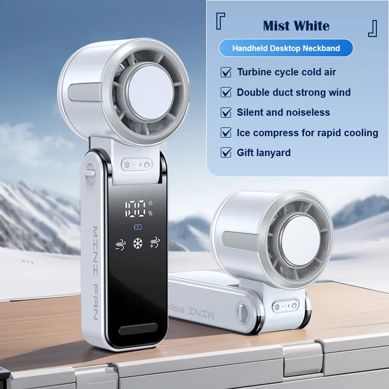 Ultra-Portable Fan Blast! 💨 ❄️ Foldable Powerful Cooling Anywhere