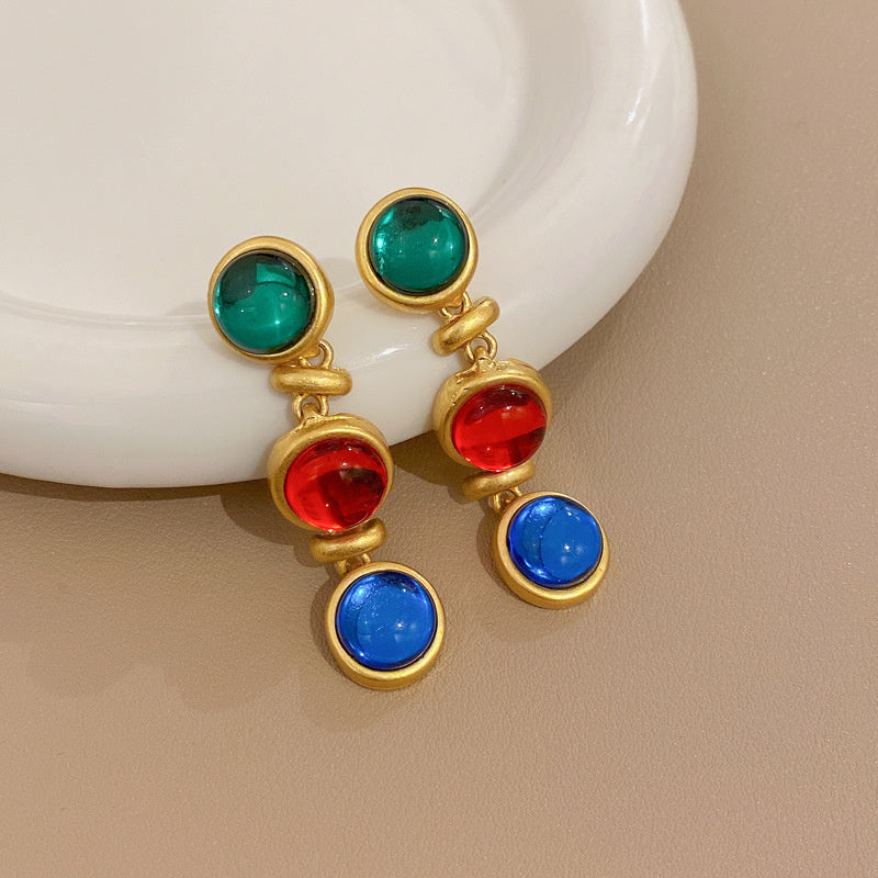 Vintage Earrings Fashion Versatile Ear Jewelry Niche Light Luxury High-end Accessories