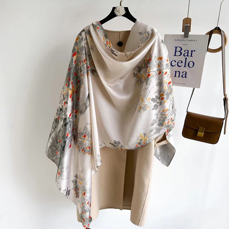 Spring Scarf Women's Luxury Design Polyester Material Smooth Scarf Soft Shawl Beach Scarf