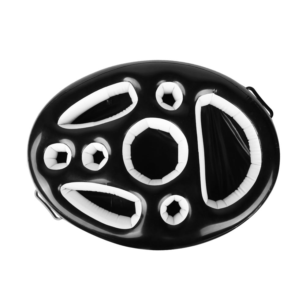 New Inflatable PVC Water Ice Bar Self-Service Ice Plate Party Floating Portable Drink Holder Porous Coaster Tray