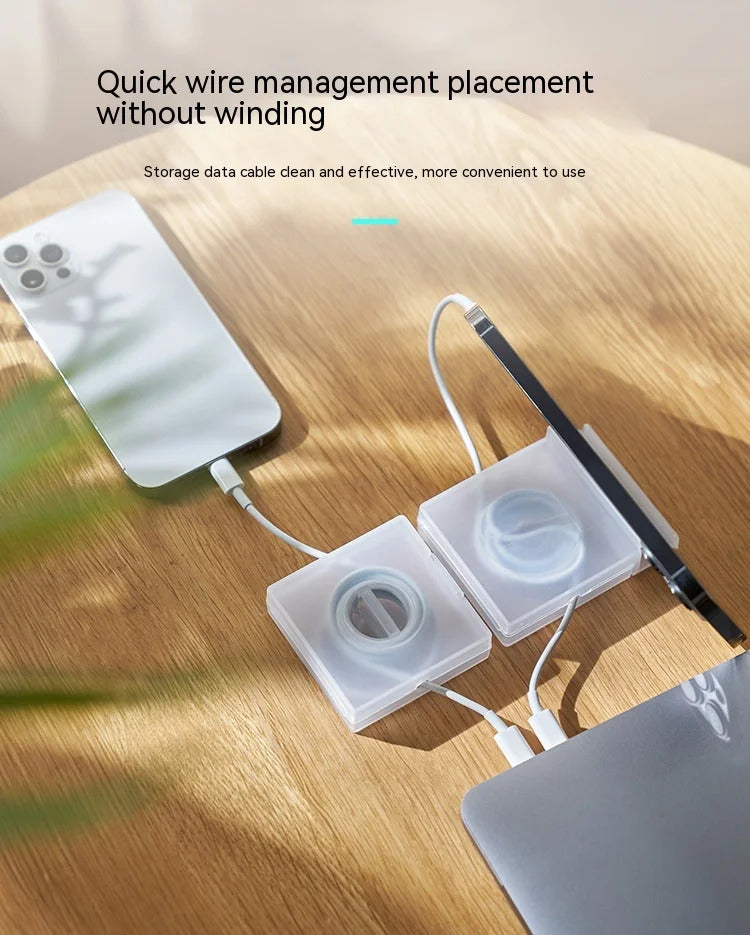 Organizer Charging Cable Storage Artifact Organizer Portable Rotating Storage Box Can Rack Cell Phone Simple Data Cable