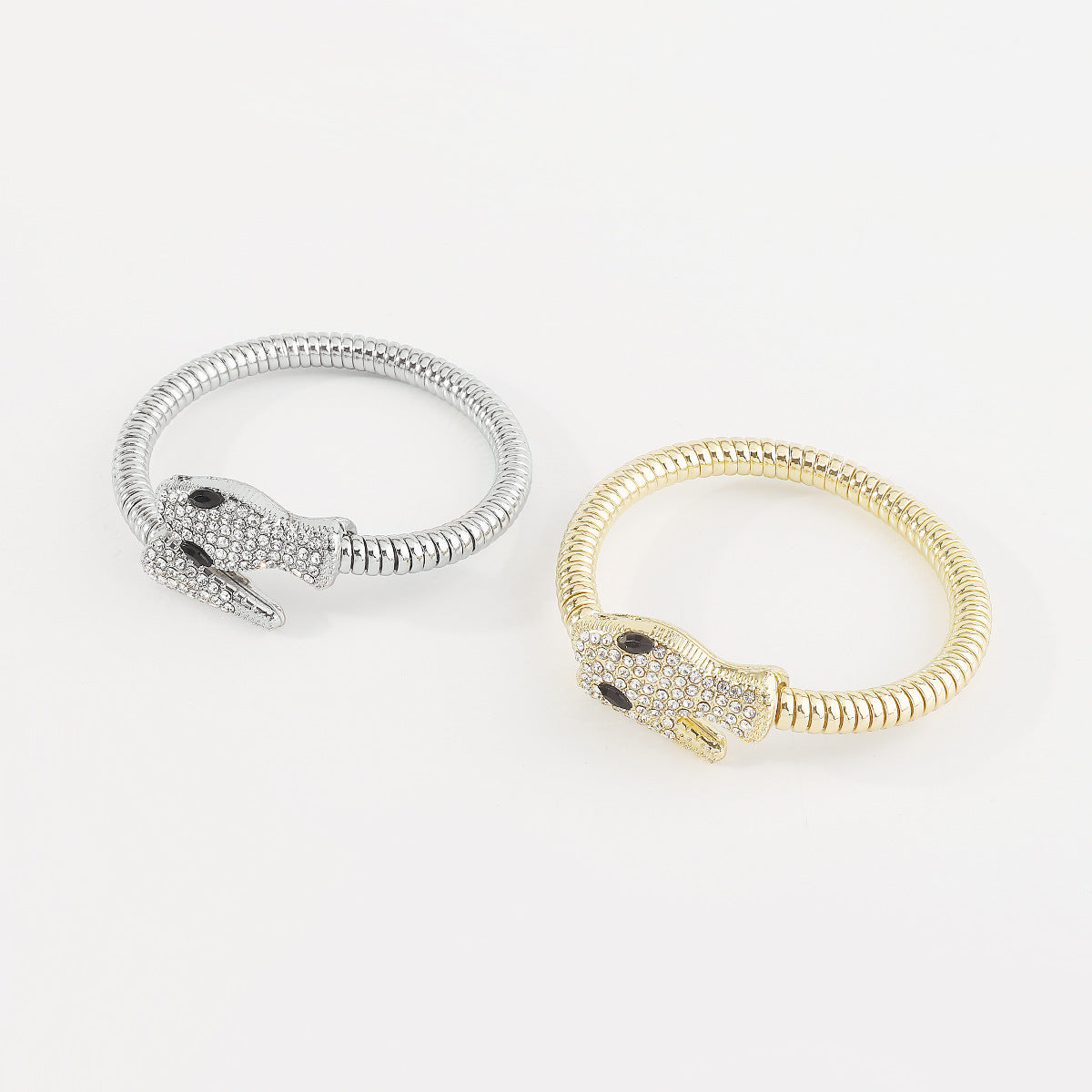 Exaggerated Snake Necklace Punk Personality Hip-Hop Style Necklace Trendy Cool Street Style Show Micro-Inlaid Choker