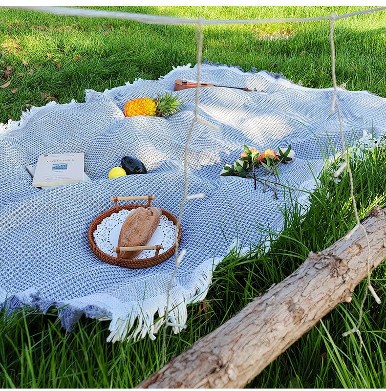 Picnic Cloth French Style Atmosphere Tablecloth Photo Background Cloth Decorative Cloth Camping Tablecloth Picnic Mat Outdoor Portable