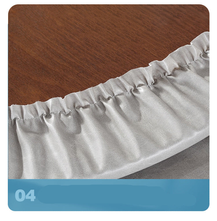PU Non-Washable Tablecloth Waterproof Heat-Resistant Oil-Resistant Hotel Restaurant High-End Luxury Home Use Rotating Table Non-Washable Tablecloth