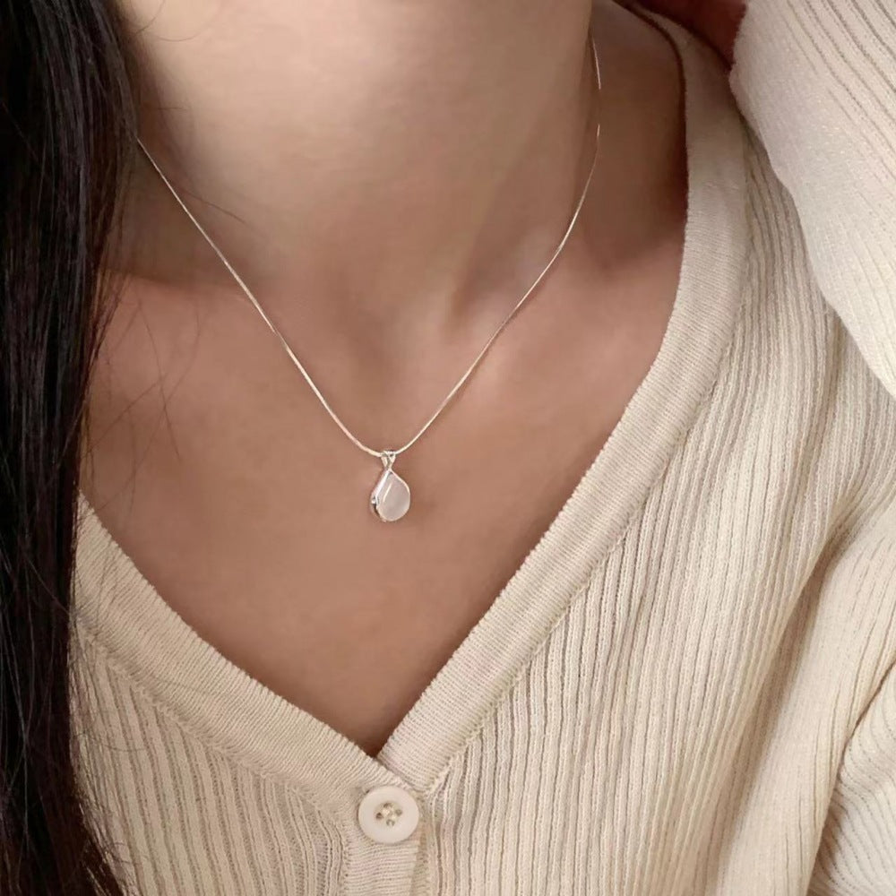Li Luo New S925Sterling Silver Pearl Necklace Accessory for Women, Non-Fading, High-End Feel, Versatile Spring/Summer Clavicle Chain Wholesale