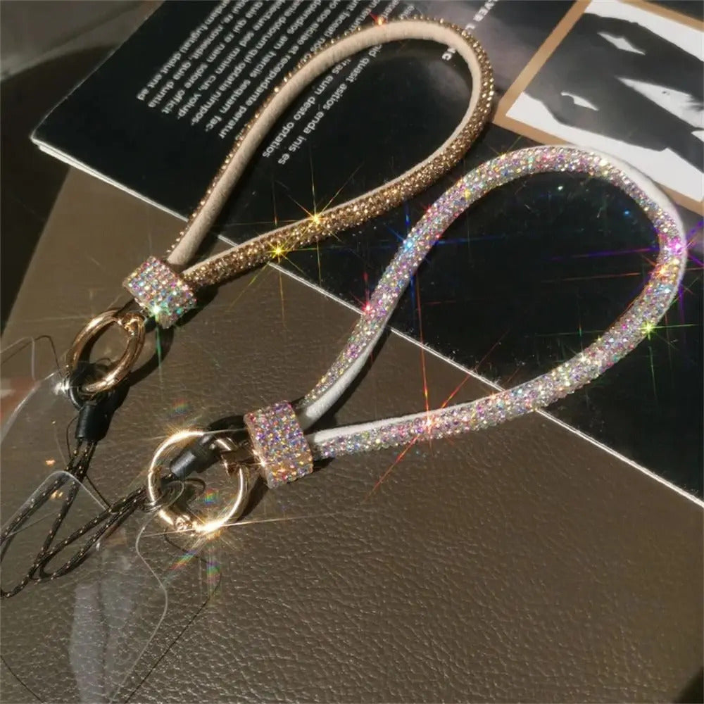 Rhinestone Mobile Phone Lanyard Bling Bling Anti Loss Diamond Lanyard Handheld Hanging Rope Phone Wrist Strap Hanging Ornaments