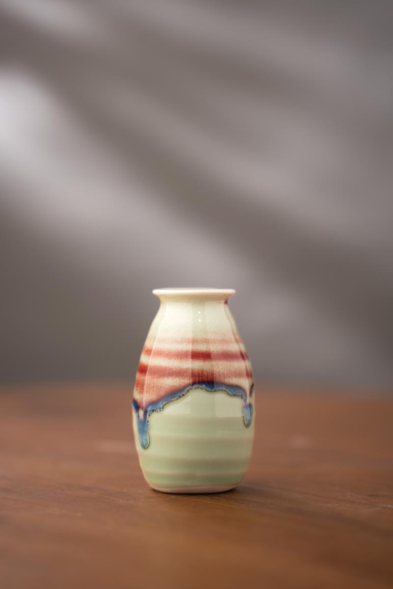 Kiln Change Mini Ceramic Small Vase Refrigerator Magnet Hydroponic Aromatherapy Craft