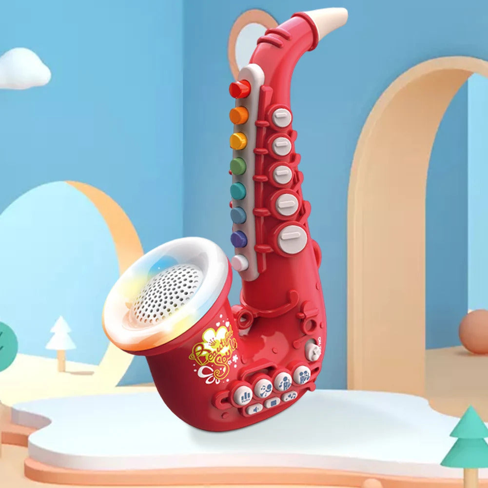 Kids Saxophone Toy Clarinet Toy with Light Music Kids Instruments Early Education Toy for 3 4 5 6 7 Year & Up Old Boy Girls